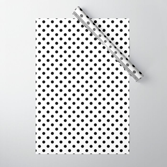 Black and white polka dots 1. Wrapping Paper Gallery Image 1