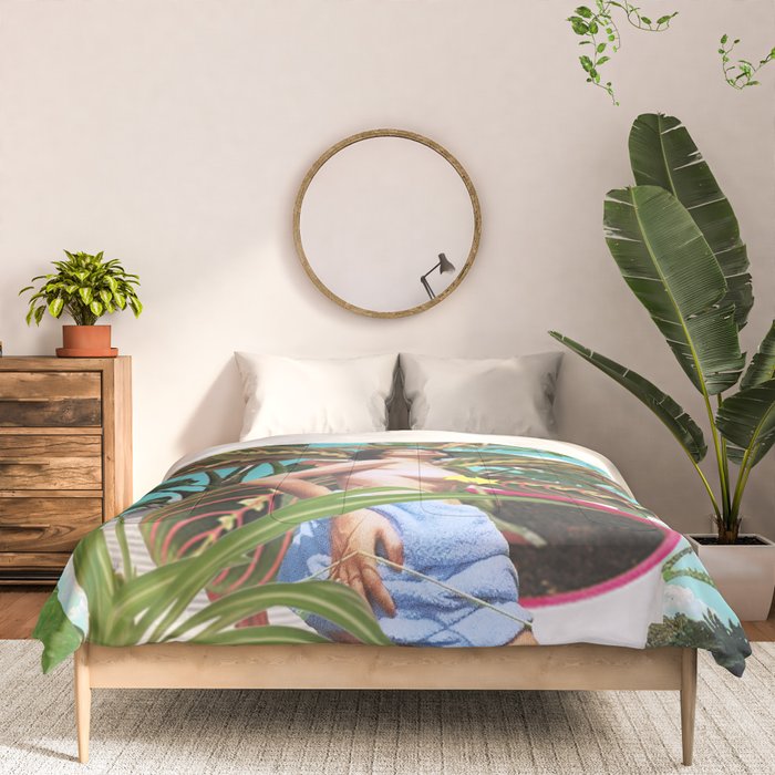 Plants are my real friends Comforter Gallery Image 3