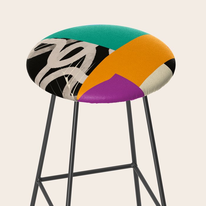 Mid Century Collage | PATTERN 07: The Retro Edition Stool Gallery Image 2