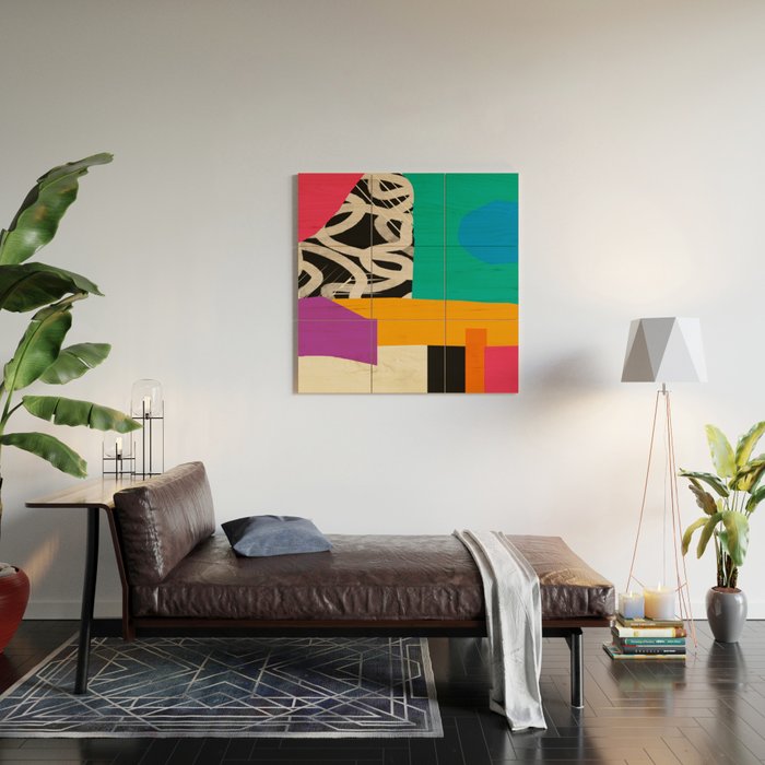 Mid Century Collage | PATTERN 07: The Retro Edition Wood Wall Art Gallery Image 2