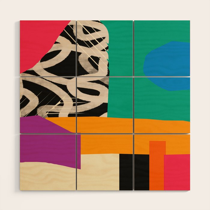 Mid Century Collage | PATTERN 07: The Retro Edition Wood Wall Art Gallery Image 1