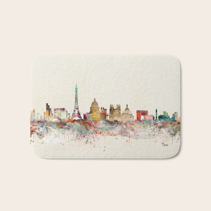 paris city skyline Bath Mat Gallery Image 1