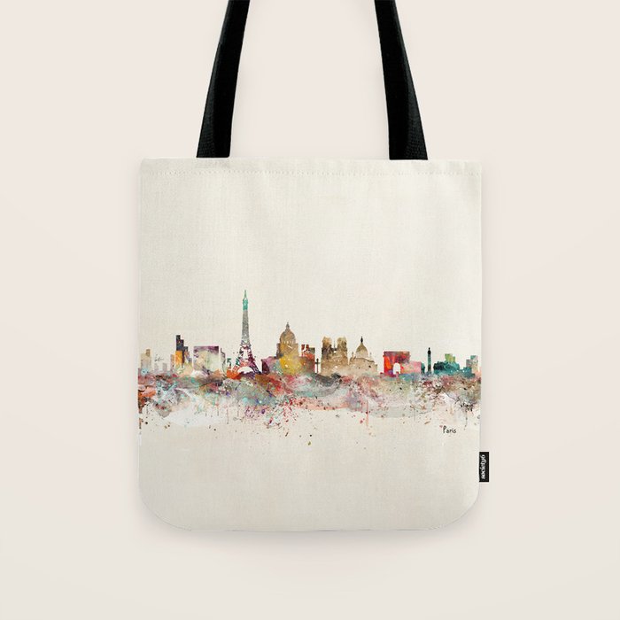 paris city skyline Tote Bag Gallery Image 1