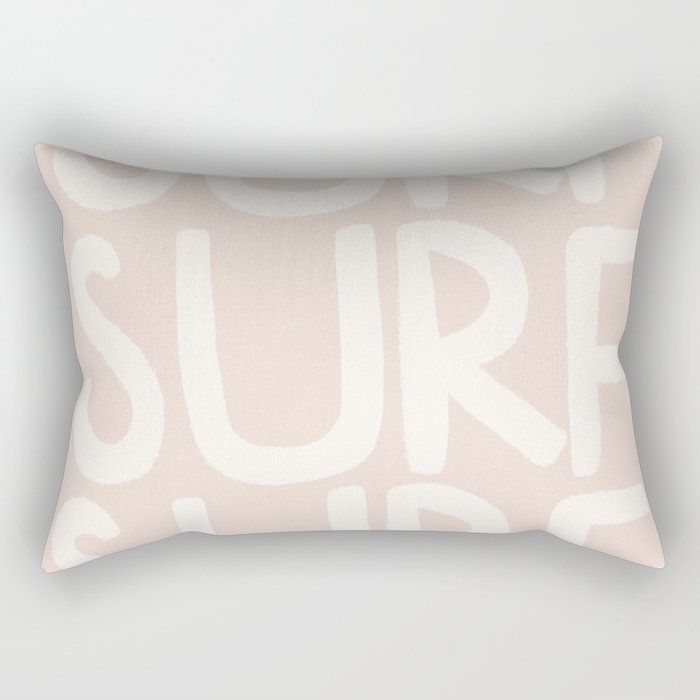 Boho Surf Surf Surf Print Rectangular Pillow