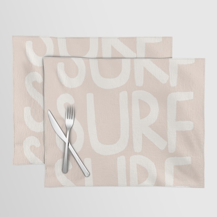 Boho Surf Surf Surf Print Placemat Gallery Image 1