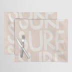 Boho Surf Surf Surf Print Placemat Gallery Image 1