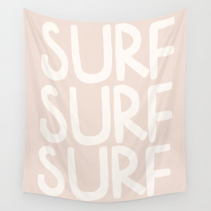 Boho Surf Surf Surf Print Wall Tapestry
