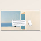 Quiet Cat by the Sea Desk Mat Gallery Image 1