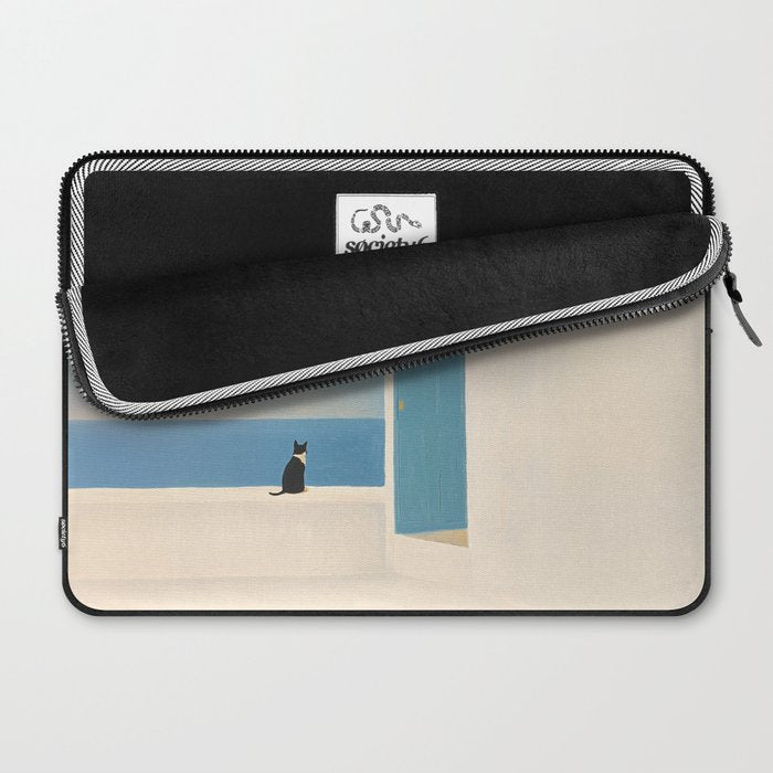 Quiet Cat by the Sea Laptop Sleeve Gallery Image 2