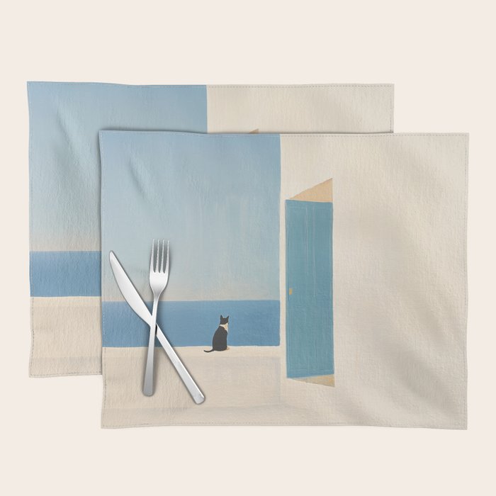 Quiet Cat by the Sea Placemat Gallery Image 1