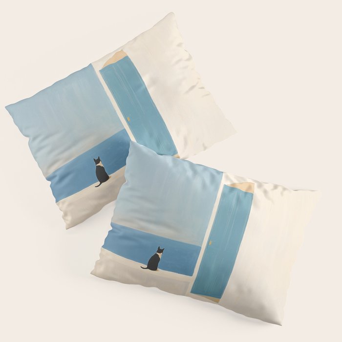 Quiet Cat by the Sea Pillow Sham Gallery Image 3