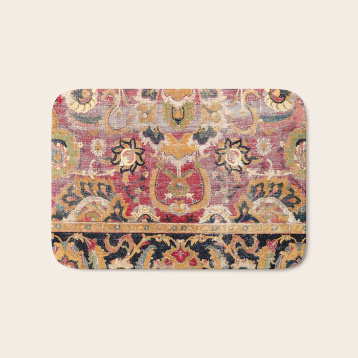 Esfahan Central Persian 17th Century Fragment Print Bath Mat Gallery Image 1