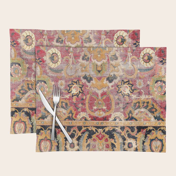 Esfahan Central Persian 17th Century Fragment Print Placemat Gallery Image 1