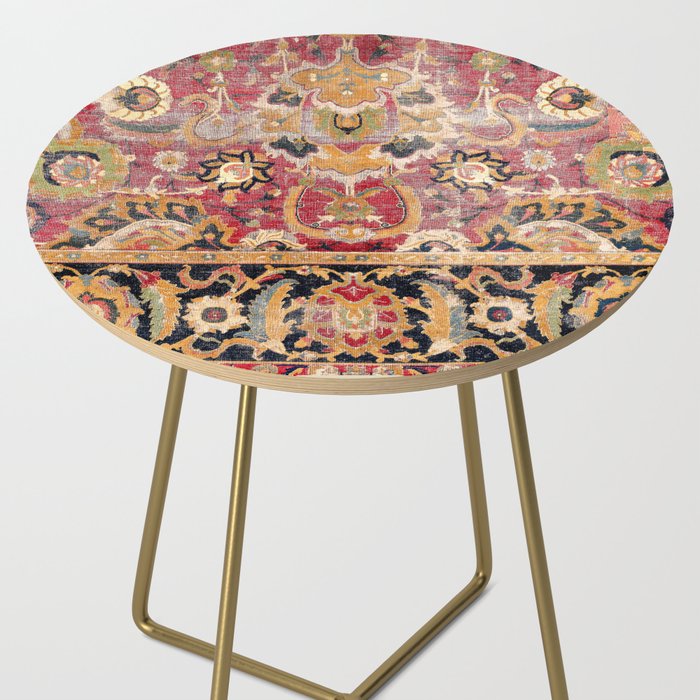 Esfahan Central Persian 17th Century Fragment Print Side Table Gallery Image 2