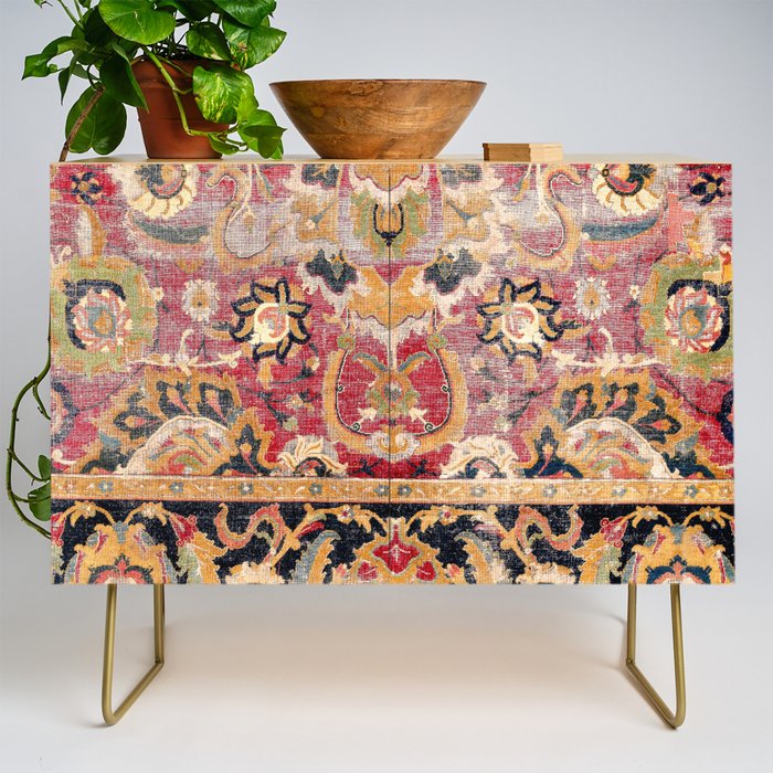 Esfahan Central Persian 17th Century Fragment Print Credenza Gallery Image 1