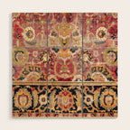 Esfahan Central Persian 17th Century Fragment Print Wood Wall Art Gallery Image 1
