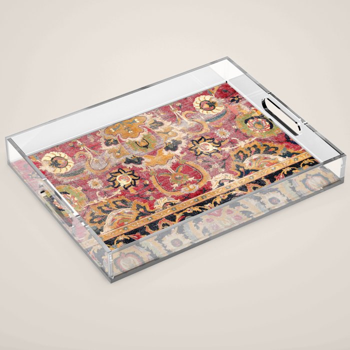 Esfahan Central Persian 17th Century Fragment Print Acrylic Tray Gallery Image 1