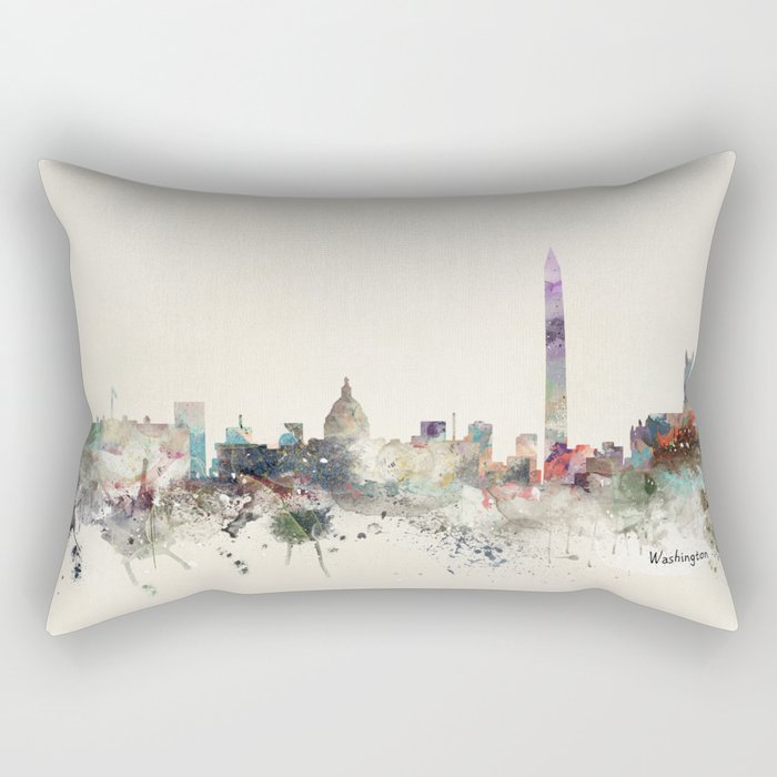 washington dc skyline Rectangular Pillow Gallery Image 2