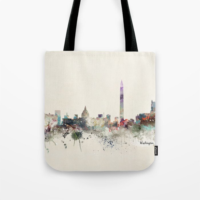 washington dc skyline Tote Bag Gallery Image 1