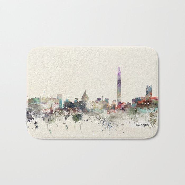 washington dc skyline Bath Mat Gallery Image 1