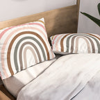 Whimsical Rainbow in Earthy Colors Pillow Sham Gallery Image 2