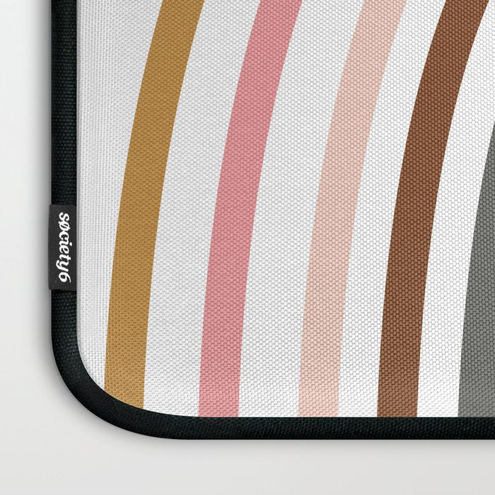 Whimsical Rainbow in Earthy Colors Laptop Sleeve Gallery Image 3