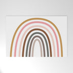 Whimsical Rainbow in Earthy Colors Welcome Mat Gallery Image 1