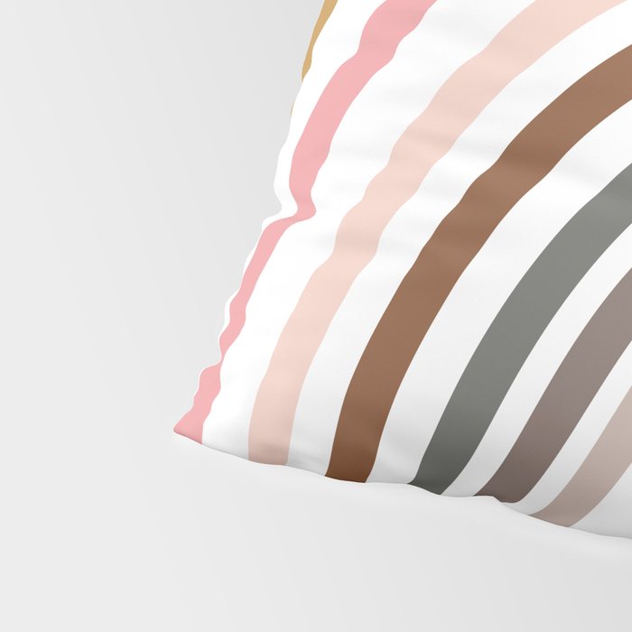 Whimsical Rainbow in Earthy Colors Pillow Sham Gallery Image 4