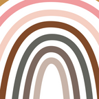 Whimsical Rainbow in Earthy Colors Coffee Mug Gallery Image 2