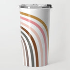 Whimsical Rainbow in Earthy Colors Travel Mug Gallery Image 2