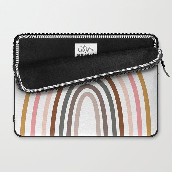 Whimsical Rainbow in Earthy Colors Laptop Sleeve Gallery Image 2