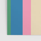Cheerful Retro Modern Vertical Stripe Pattern Blue Green Mustard Pink Poster Gallery Image 3