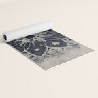 Mandala, Flower, Indigo Blue, Boho Art Yoga Mat Gallery Image 2