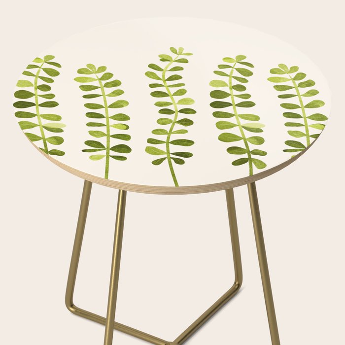 Eucalyptus Sprouts - Cute Plant Illustration Side Table Gallery Image 2