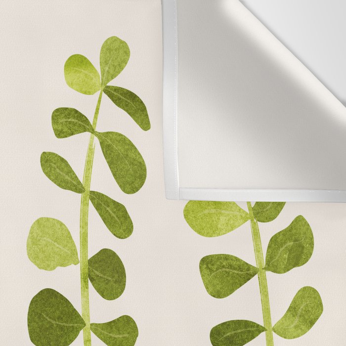 Eucalyptus Sprouts - Cute Plant Illustration Wall Tapestry Gallery Image 3