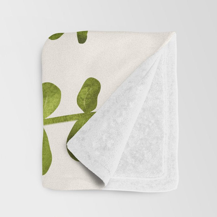 Eucalyptus Sprouts - Cute Plant Illustration Throw Blanket Gallery Image 3