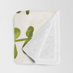 Eucalyptus Sprouts - Cute Plant Illustration Throw Blanket Gallery Image 3