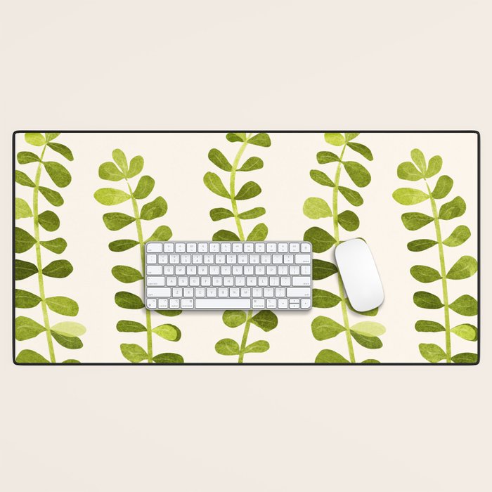 Eucalyptus Sprouts - Cute Plant Illustration Desk Mat Gallery Image 1