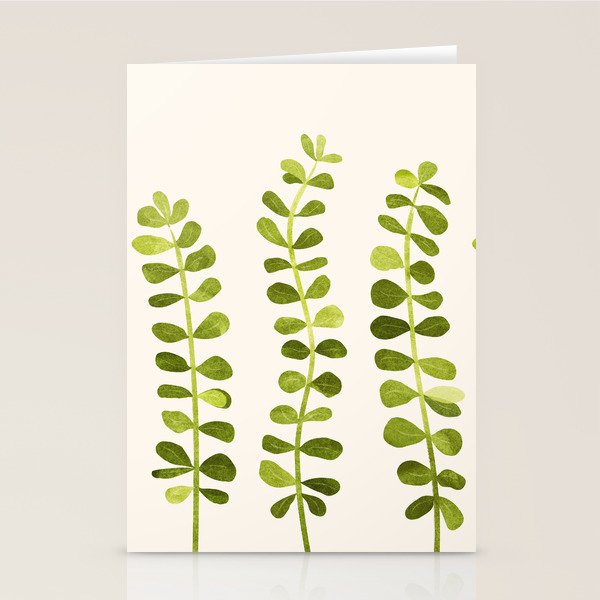 Eucalyptus Sprouts - Cute Plant Illustration Stationery Card Gallery Image 1