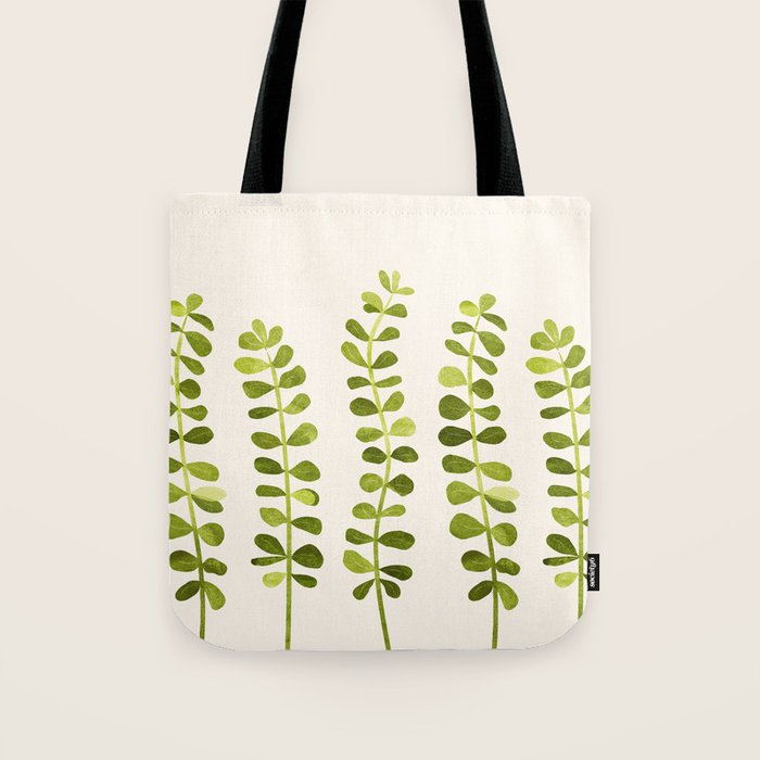 Eucalyptus Sprouts - Cute Plant Illustration Tote Bag Gallery Image 1