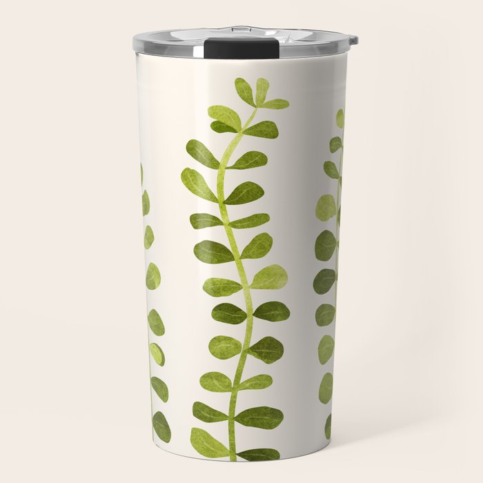 Eucalyptus Sprouts - Cute Plant Illustration Travel Mug Gallery Image 1