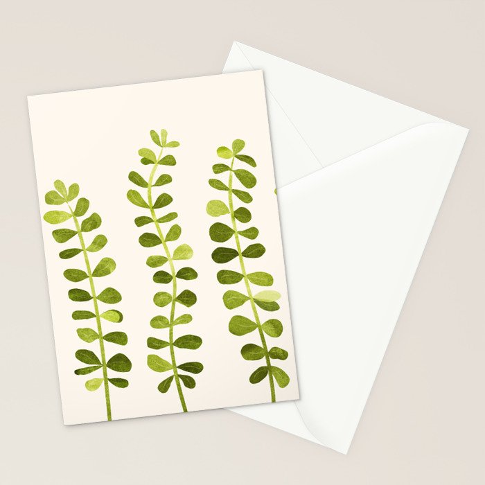Eucalyptus Sprouts - Cute Plant Illustration Stationery Card Gallery Image 2