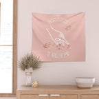 Can I Pet Your Dog - Rose Gold & Blush Palette Wall Tapestry Gallery Image 2