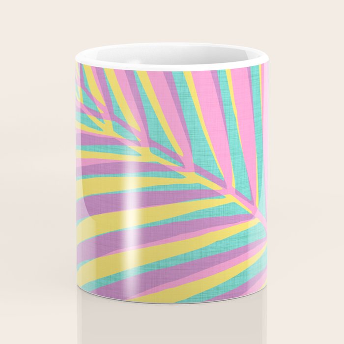 Pink Tropical Palm Leaf Coffee Mug Gallery Image 4