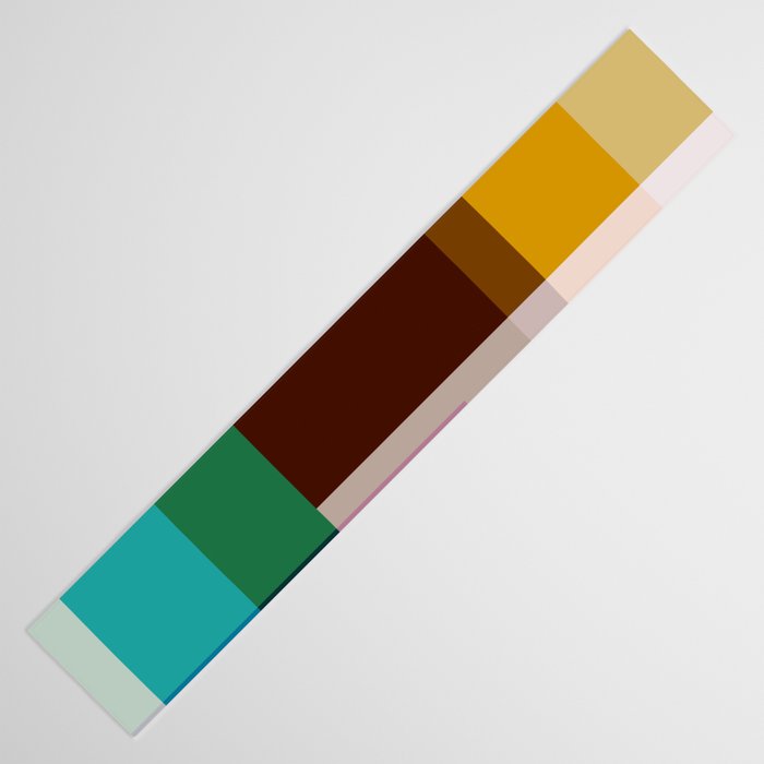 Modern Multicolor Geometric Abstract Art with Overlapping Shapes Table Runner Gallery Image 3
