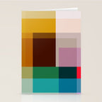 Modern Multicolor Geometric Abstract Art with Overlapping Shapes Stationery Card Gallery Image 2