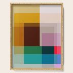 Modern Multicolor Geometric Abstract Art with Overlapping Shapes Serving Tray Gallery Image 1