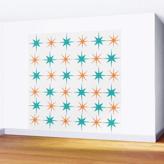 Mid-Century Modern Art Starburst 1.0 Wall Mural Gallery Image 2