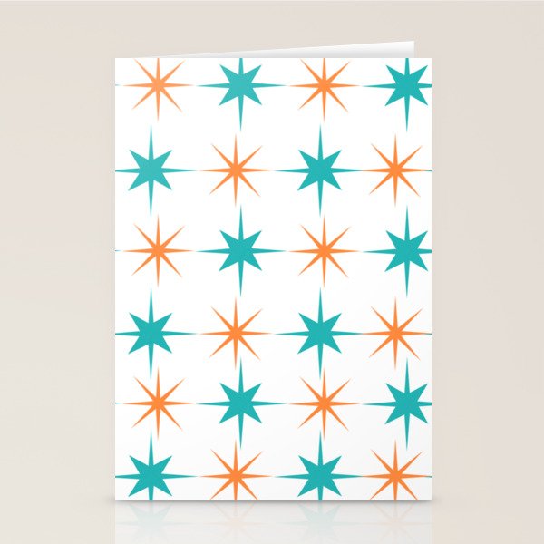 Mid-Century Modern Art Starburst 1.0 Stationery Card Gallery Image 2