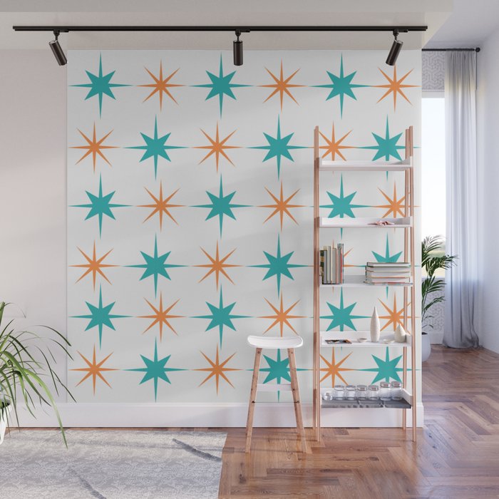 Mid-Century Modern Art Starburst 1.0 Wall Mural Gallery Image 1